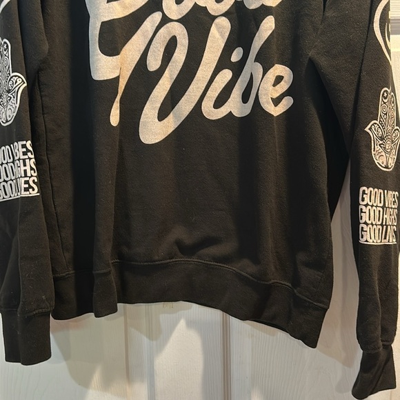 The Good Vibe Store Black Oversized Crewneck Pullover Sweatshirt M - Picture 5 of 6
